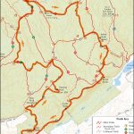 Trail Running Map of Ward Pound Ridge Reservation, Westchester, New York. 6.5 Mile Rock Trail Loop