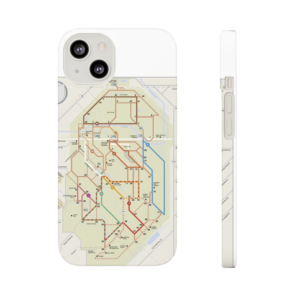 Ward Pound Ridge Reservation “Subway” Map Slim Phone Case – Sunday Runs  with the Leatherman Harriers