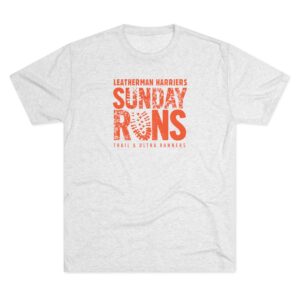 Sunday Runs Branded Heather White Crew Tee