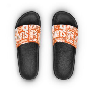 Slide Sandals — Orange "Sunday Runs" After Run Slides for Women