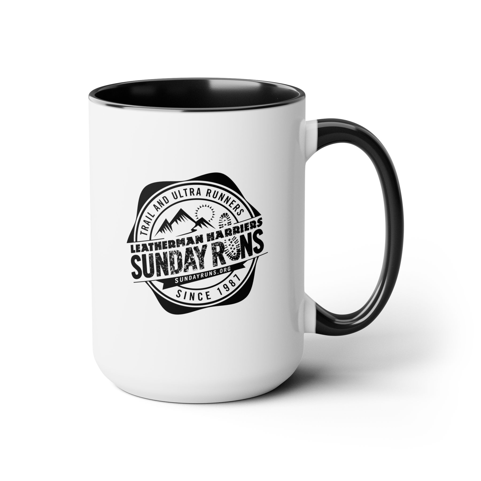 Sunday Runs Vintage Crest Two-Tone Coffee Mug, 15oz - Image 8