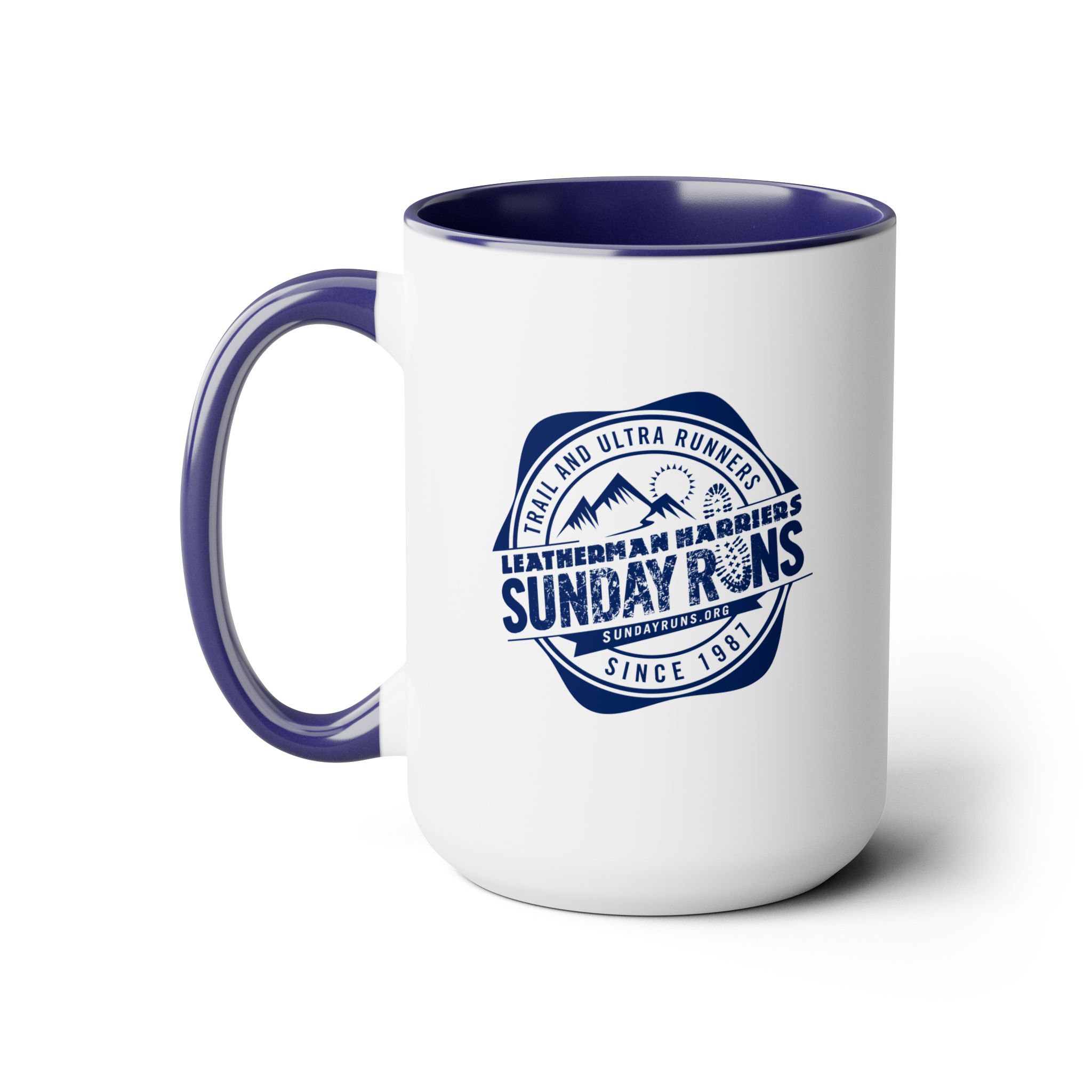 Sunday Runs Vintage Crest Two-Tone Coffee Mug, 15oz - Image 16