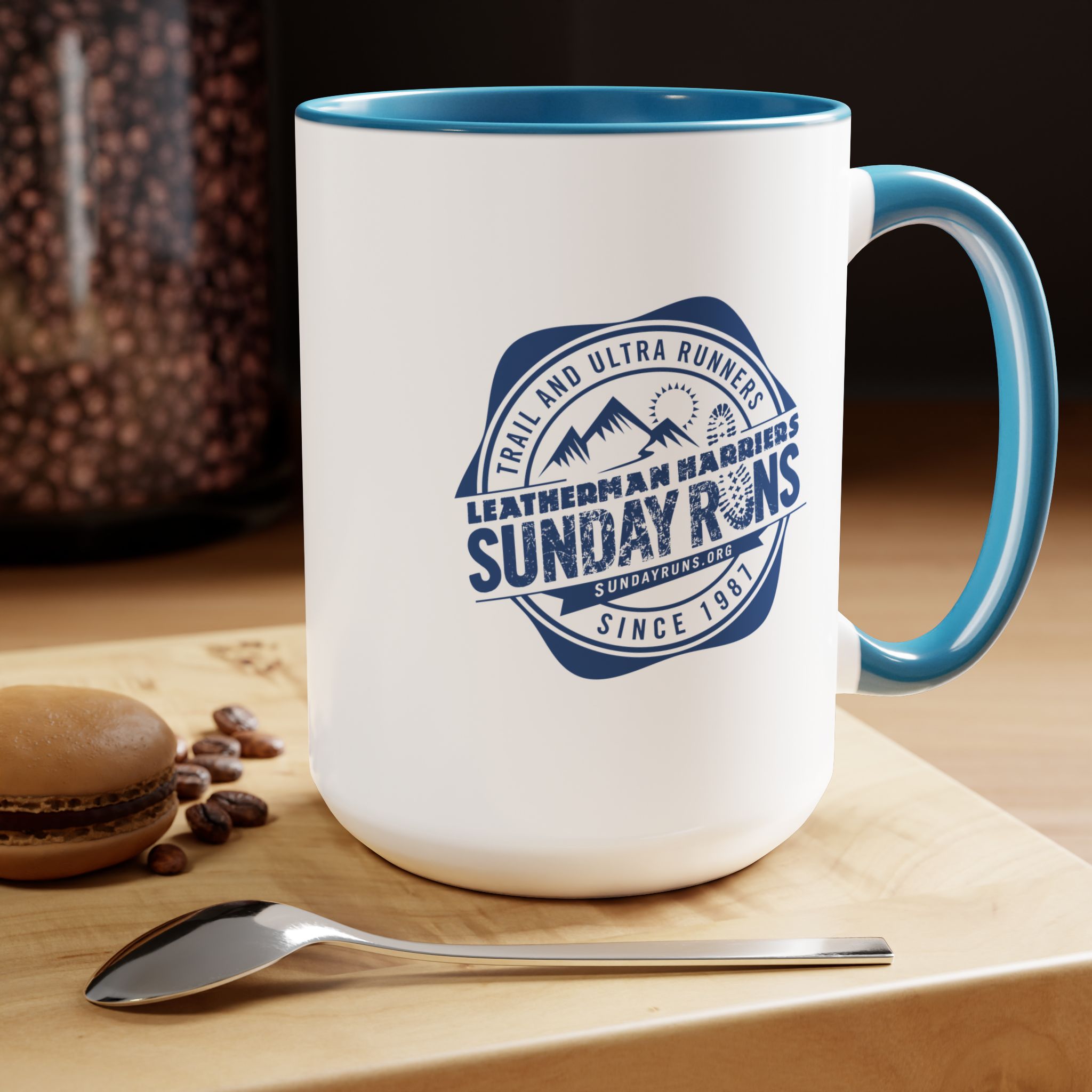 Sunday Runs Vintage Crest Two-Tone Coffee Mug, 15oz - Image 14