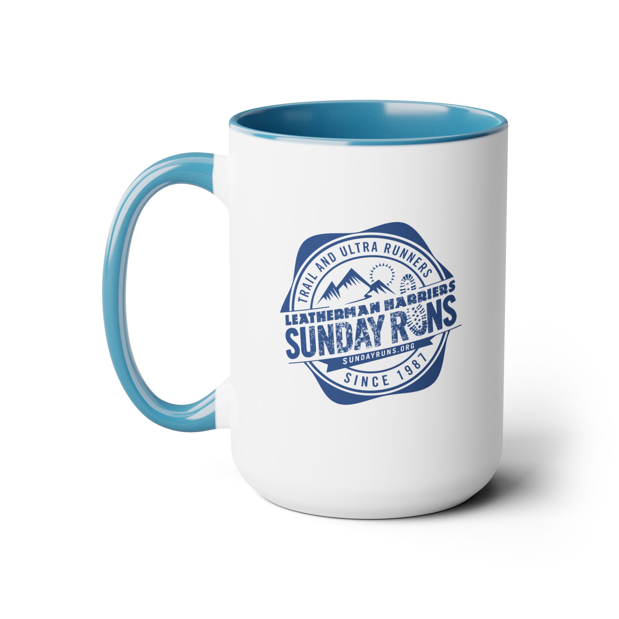 Sunday Runs Vintage Crest Two-Tone Coffee Mug, 15oz - Image 11