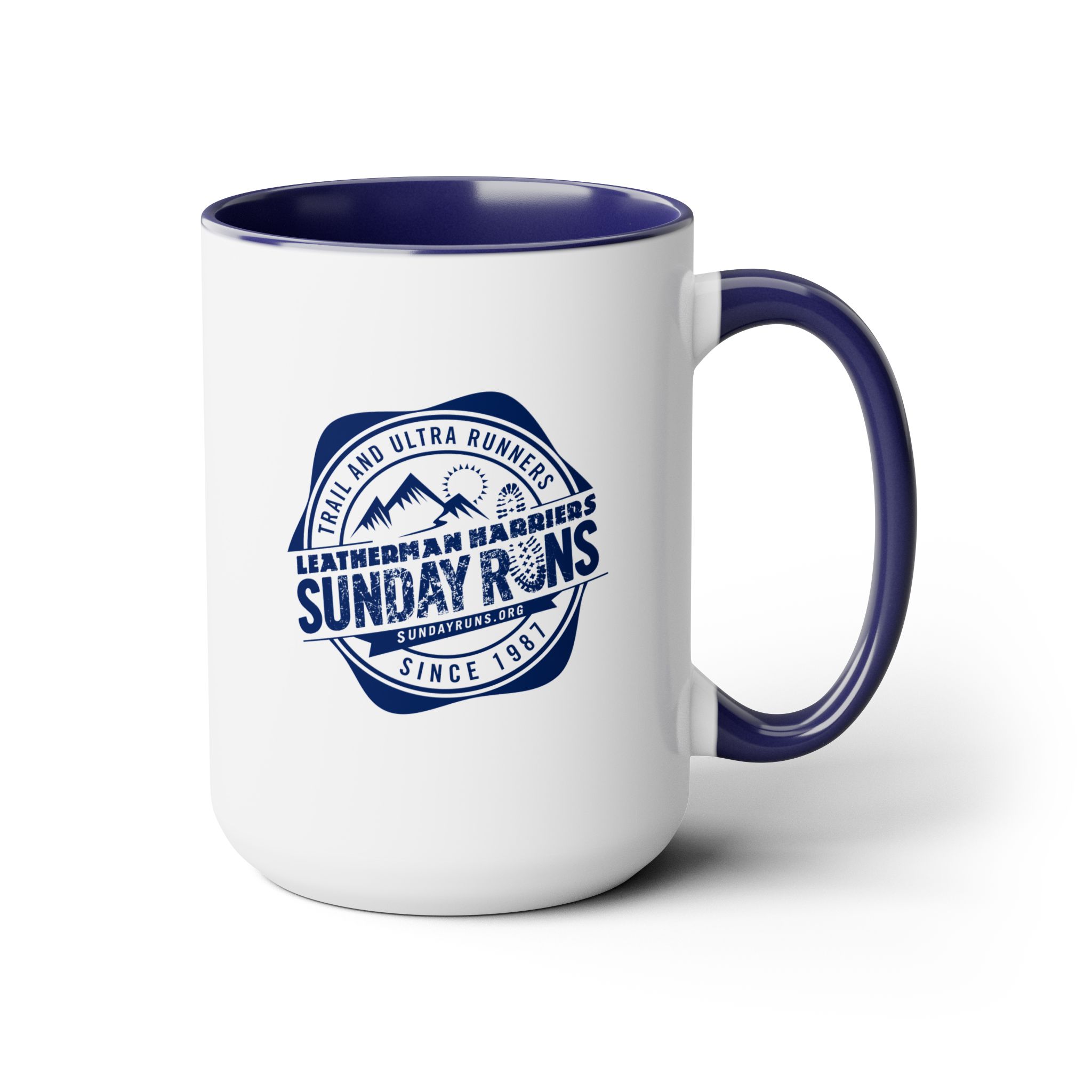 Sunday Runs Vintage Crest Two-Tone Coffee Mug, 15oz - Image 18